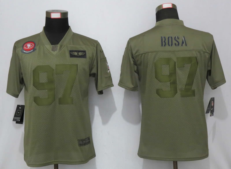Women Nike San Francisco 49ers 97 Bosa Nike Camo 2019 Salute to Service Limited Jerseyy,We sell and wholesale Women Nike San Francisco 49ers 97 Bosa Nike Camo 2019 Salute to Service Limited Jerseyy on line form chian!